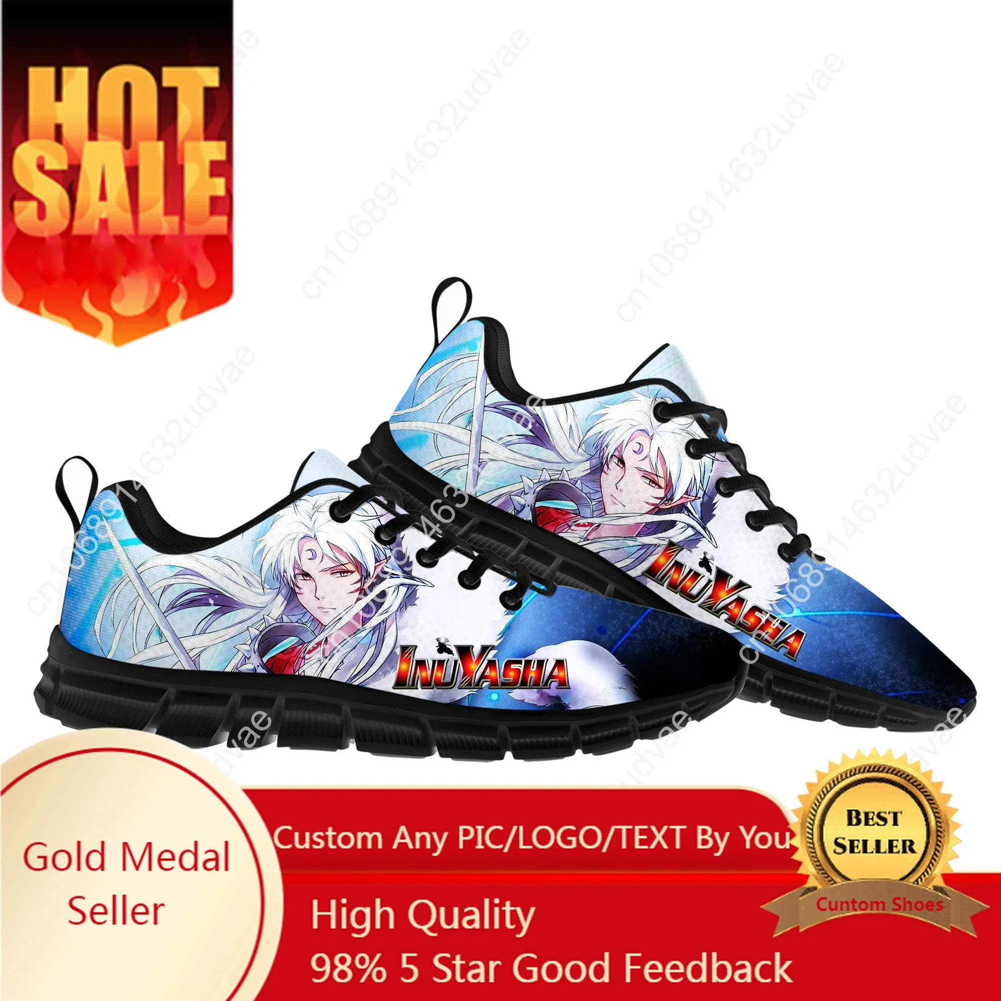 

Inuyasha Sesshomaru Mens Womens Teenager Customized Sneakers DIY Casual Tailor-Made Shoe High Quality Sports Shoes