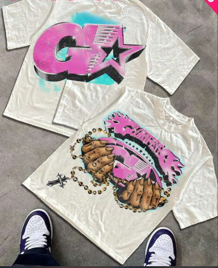 New Pure Cotton T-shirts for Summer Beach Trips for Men and Women, with Funny Printed Designs, Are Comfortable and Trendy