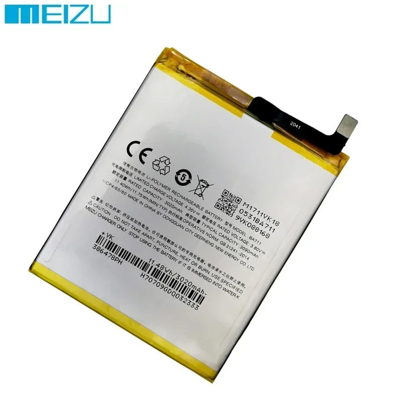 แบตเตอรี่สำรอง BA711 3070mAh 100% ของแท้สำหรับ Meizu M6 Meilan6ชุด M711 M711Q M711C M711M M711H แบตเตอรี่โทรศัพท์