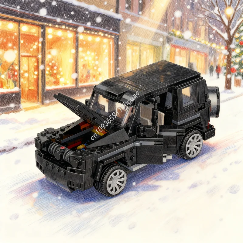 

524 шт. MOC City Champions ULTIMATE Mercedes G Модель Строительные блоки Идея строительства Рождественский подарок Кирпичные игрушки на день рождения