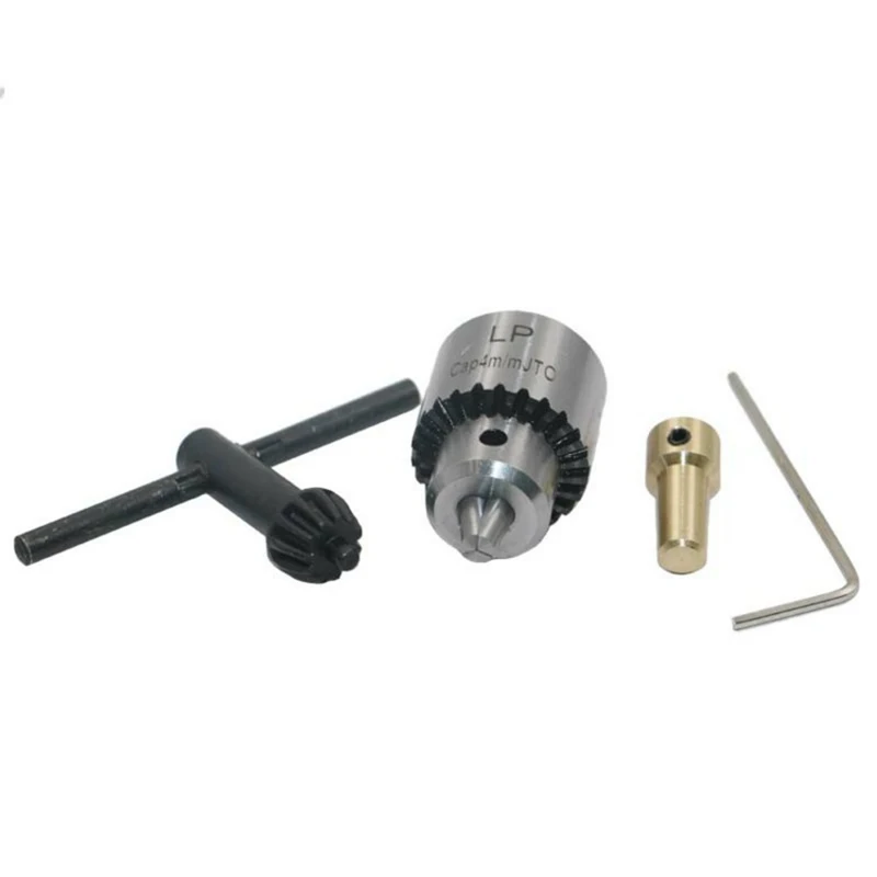 Tuta da 4 pezzi mandrino da trapano da 0.3-4mm con mandrino a pinza Micro trapano mandrino accessori per utensili rotanti foro attraverso 3.17mm