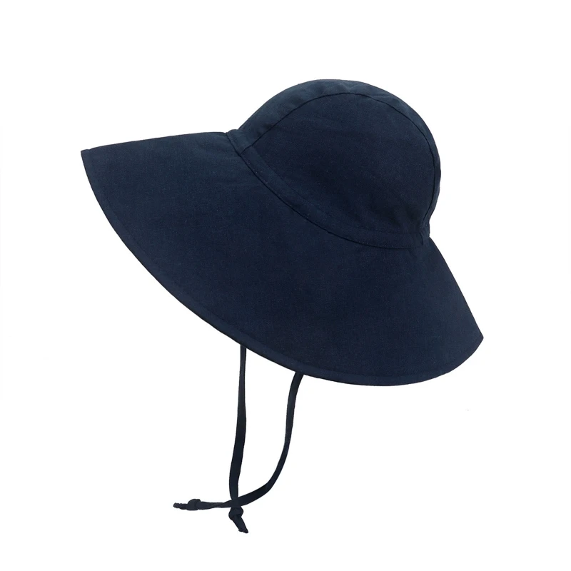 Outdoor Baby Fisherman Hat Solid Color Summer Sunscreen Panama Big Brim for Sun