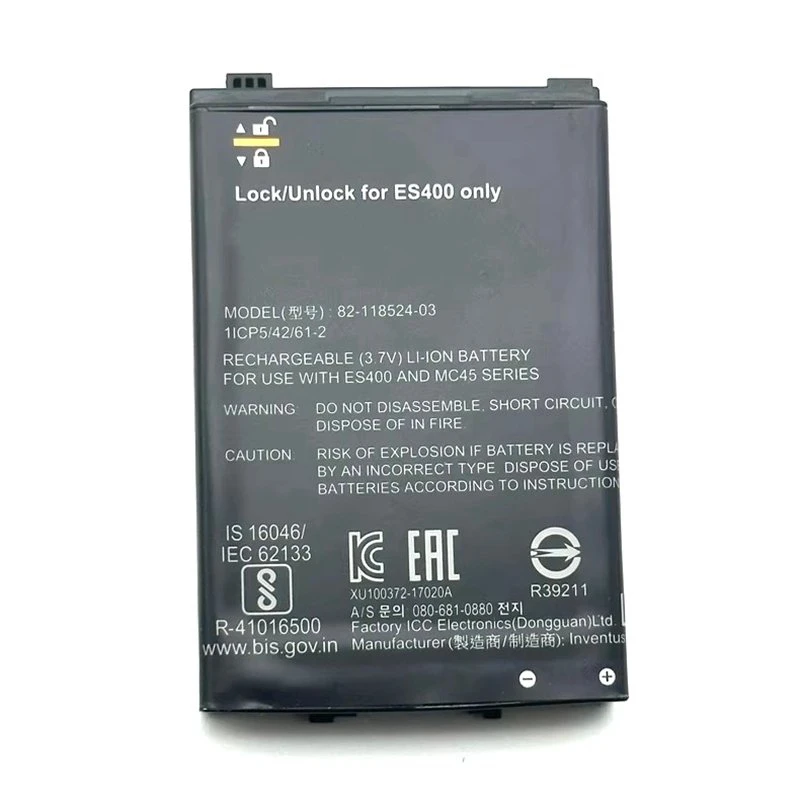 

82-118524-03 3080mAh ES400 MC45 Data Logger Rechargeable Lithium Battery Pack
