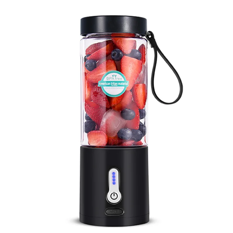 2 Pcs Electric Juicer, Household Portable Juicing, Multi-functional Crushed Ice Rechargeable Juice Mixing Cup