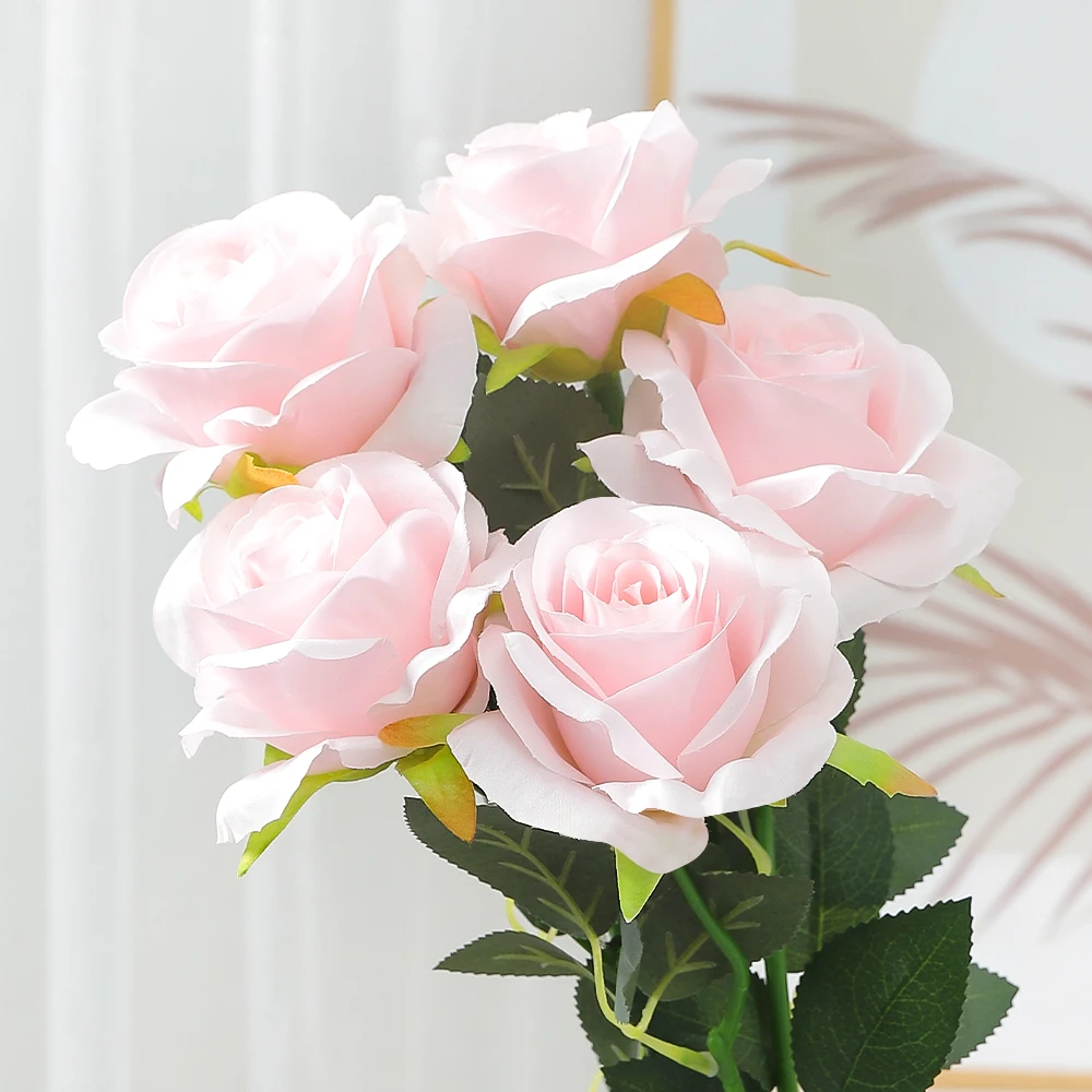 48 cm Rose Schwarzer Seidenstrauß Pfingstrose Künstliche Blume für Muttertag Knospe Braut Hochzeit Dekor Heimdekoration Künstliche Blume – Detail 9