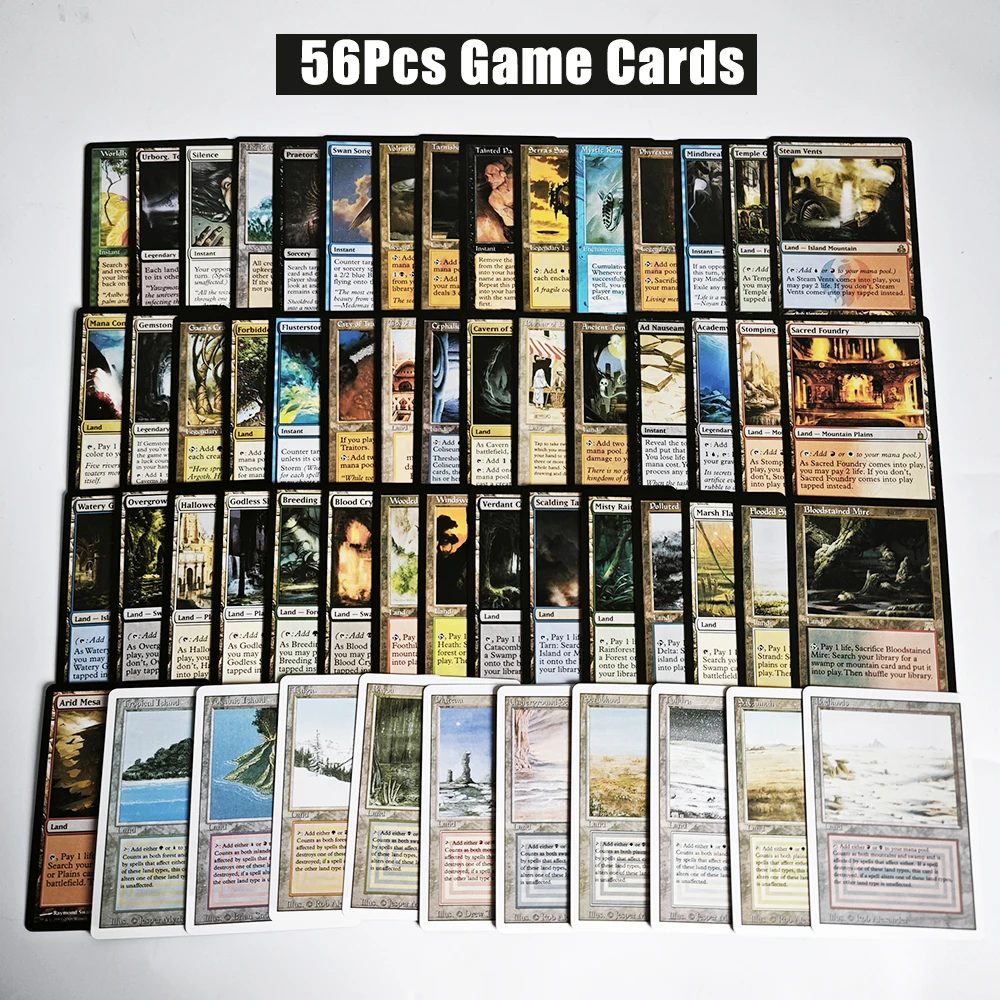 Коллекционные карты CEDH A TCG, 56 штук: Magic Vintage Legacy, обновленные Dual Lands, Fetch Lands, Shock Lands, набор Commander (фиксированный список)