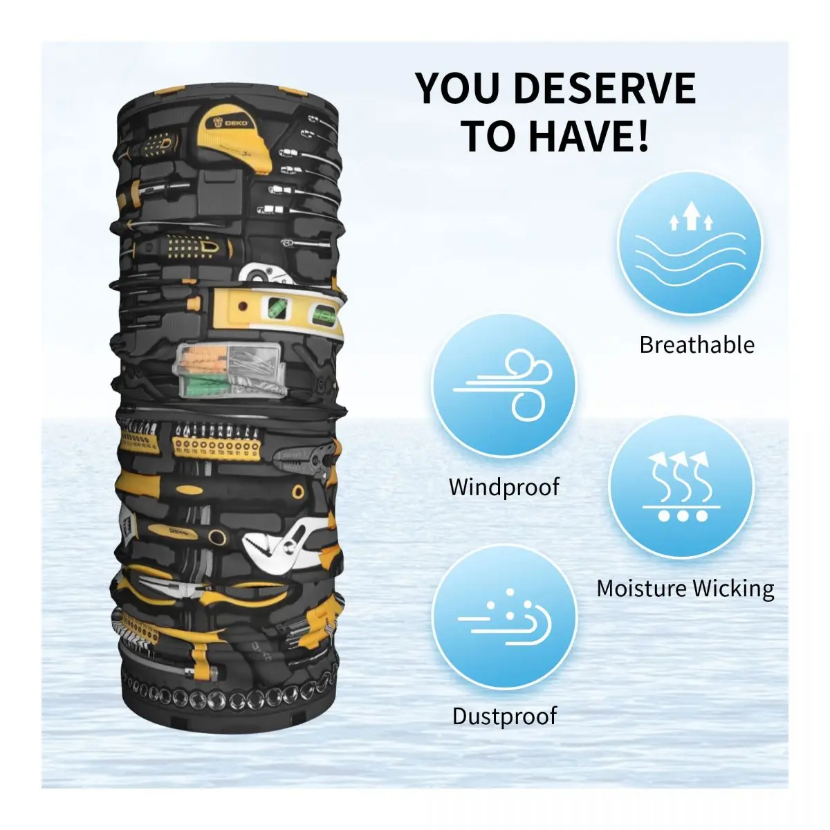 ميكانيكا صندوق أدوات كبير الرقبة الجراب النساء الرجال يندبروف الشتاء ميكانيكي باندانا وشاح للمشي لمسافات طويلة #3