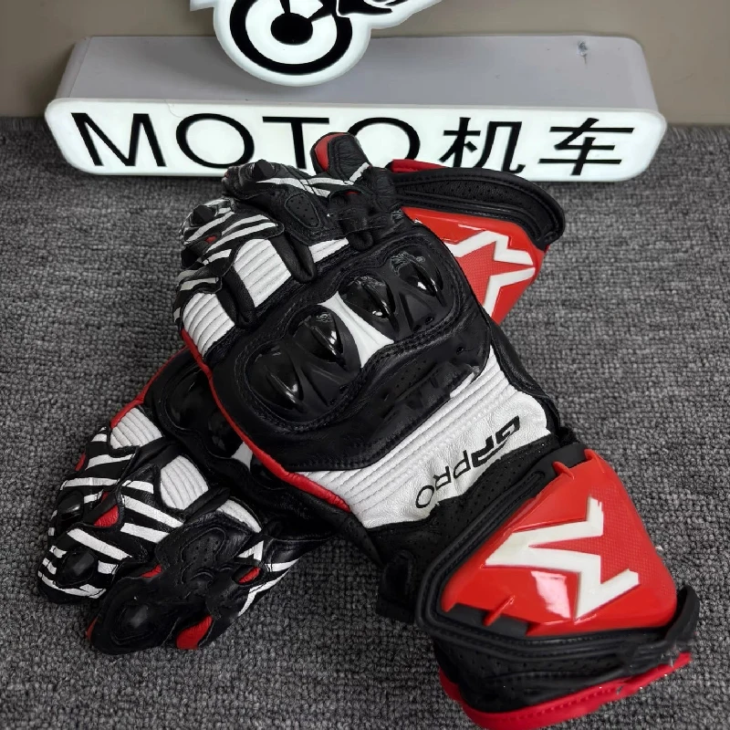 

Hot Sale GP PRO R3 Motorcycle Gloves Leather Guantes Moto Men Racing Gloves Wear-resistant Genuine Motorcross Gloves Four Season