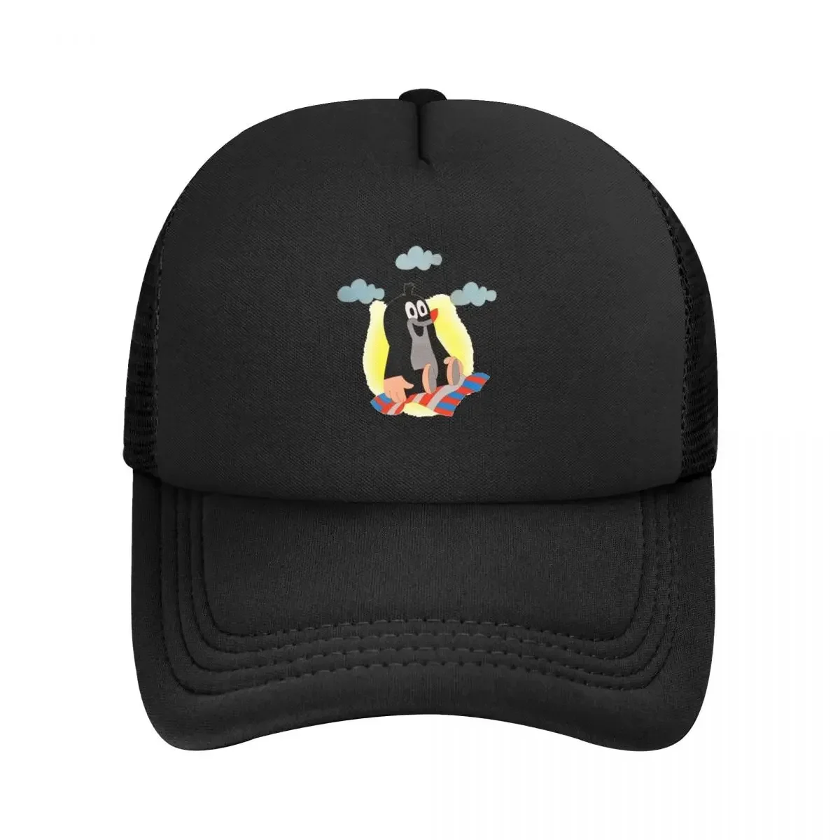 

Симпатичные бейсболки Happy Mole Krtek, сетчатые бейсболки Snapback, дышащие повседневные бейсболки для улицы для мужчин и женщин