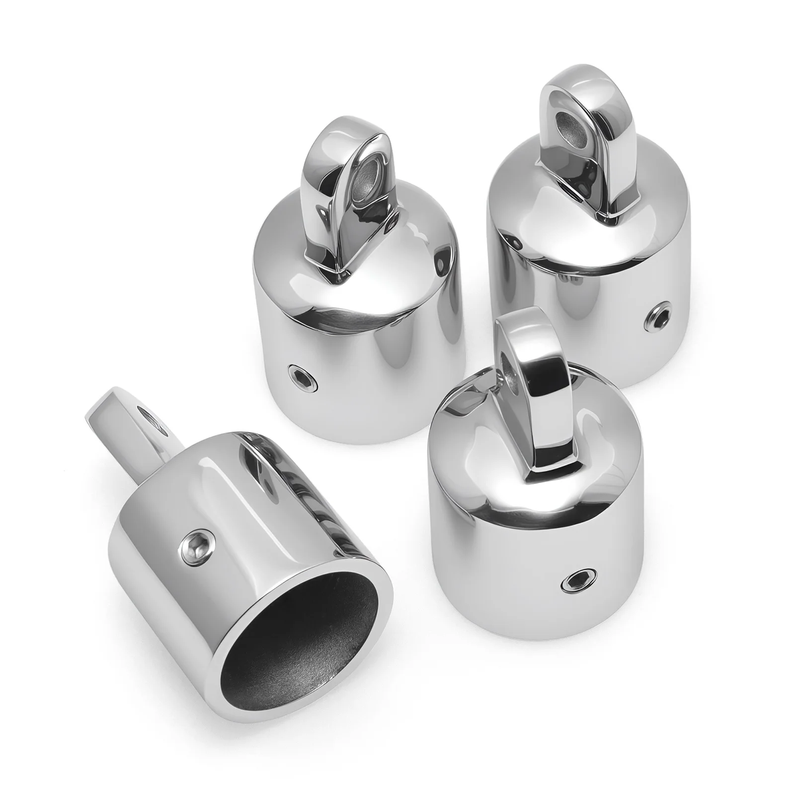 25MM Top Cap 316 Stainless Steel Top Caps Marine Hardware 4PCS Slip Cap Boat Fittings Boat Accessories Bimini Top Eye End