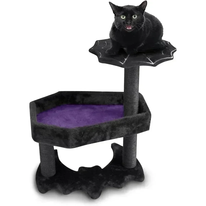 Dark Gothic Cat Climbing Frame Black Cat Climbing Frame Bat Spider Web Cat Climbing Frame Cat Grinding Artifact Pet Cat Frame