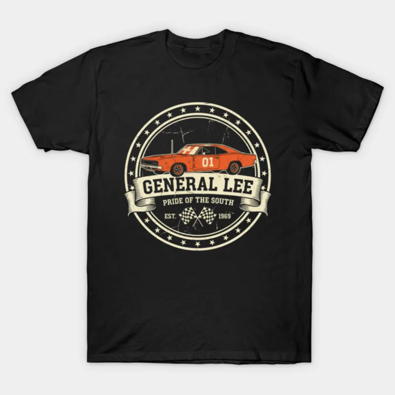Retro Dukes of Hazzard Vintage Hazzard County Racing Graphic T-Shirt General Lee 01 Muscle Car Tee Classic 80s TV Fan Gift Tops