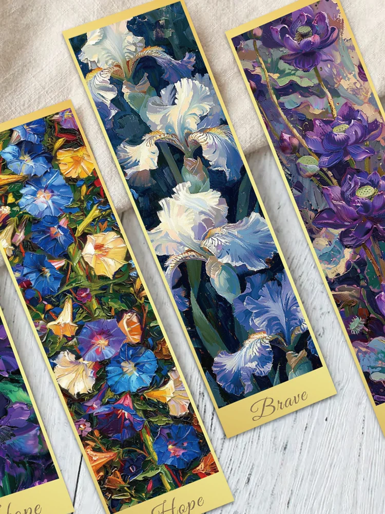 Imagem -02 - Pintura de Flores Vintage Bookmarks Páginas de Leitura Marcas Antigas Estudantes Criar Cartões de Papel Páginas Clássicas 30 Pcs