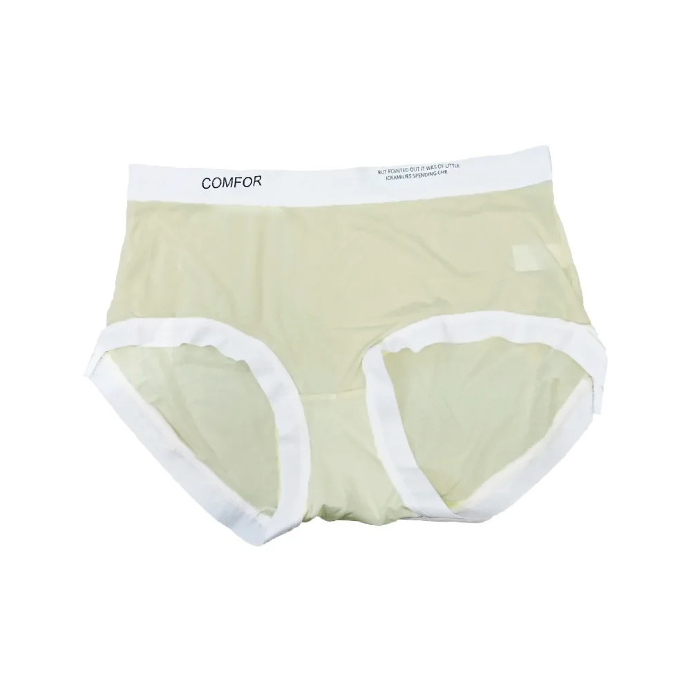 

Letter Printed Summer Ice Silk Panties Ruffle Thin Seamless Ice Silk Briefs Underwear Cotton Crotch