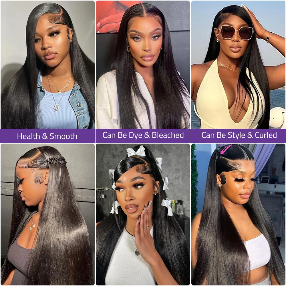 30 38 بوصة مستقيم 13x6 Hd الدانتيل الباروكات الأمامية شعر الإنسان للنساء السود البرازيلي قبل قطعها مع شعر الطفل 13x4 الدانتيل شعر مستعار أمامي