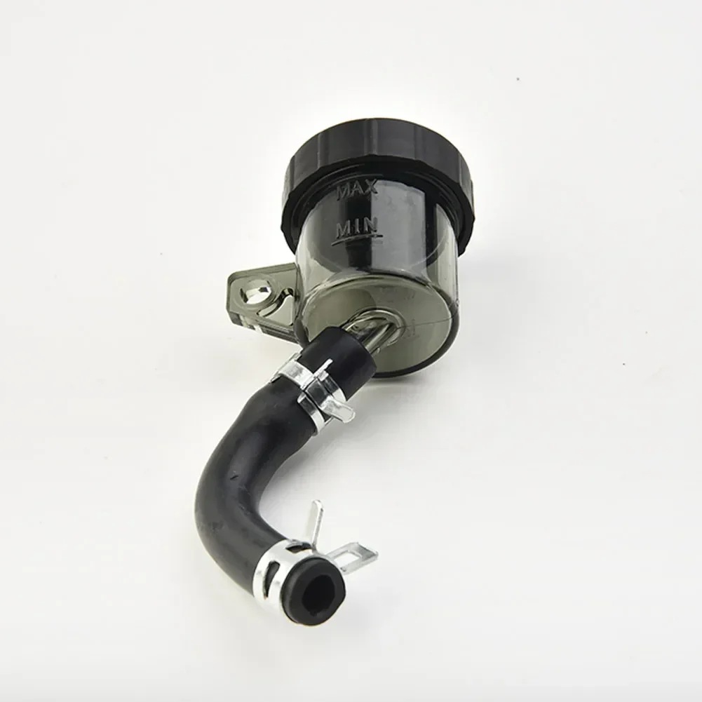 

1pc Fuel Tank With Tubing Black Plastic Rear Brake Master Cylinder Clutch Petrol Oil Fuel Tank Fit For Most Motorcycles