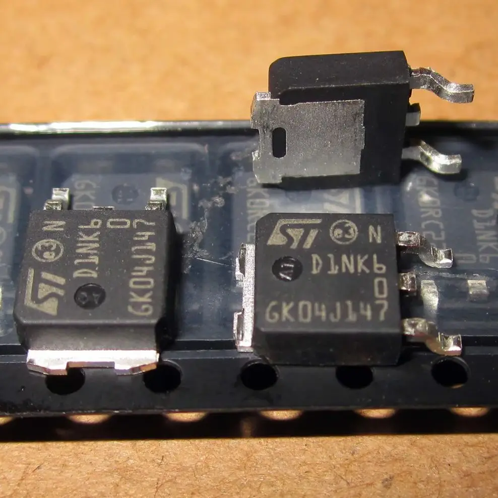 オリジナルN-CHANNELパワーmosfet,600v-8-1a,dpakスーパーメッシュ,新品,ロットあたり10個,std1nk60t4,d1nk60から-252