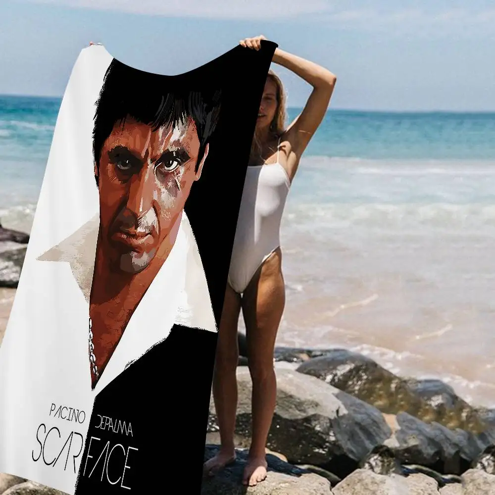 Movie S-ScarfaceS Microfiber Beach Towel Absorbent Quick dry Soft Yoga Swimming Resort Mountain Climbing Towel