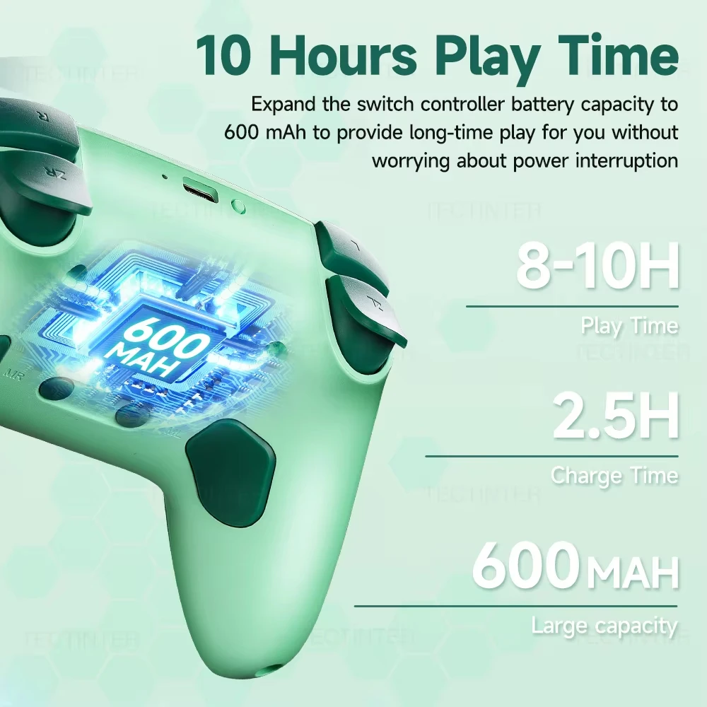 وحدة تحكم بلوتوث لاسلكية RGB لجهاز نينتندو سويتش/OLED/ Lite/ PC/Steam Gamepad PC عصا التحكم مع وظيفة Turbo