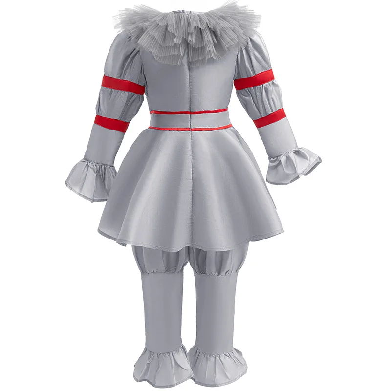 Boys Girls Cosplay Scary Clown Halloween Costume Kids Carnival Children Cosplay Party Dress Up Clothing