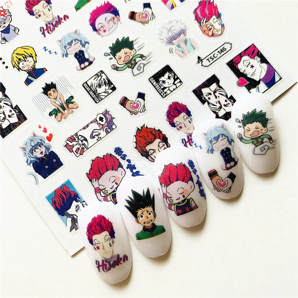 Newest TSC-139-140-141 TSC series  Cartoon character 3d nail art stickers decal template diy nail tool decoration