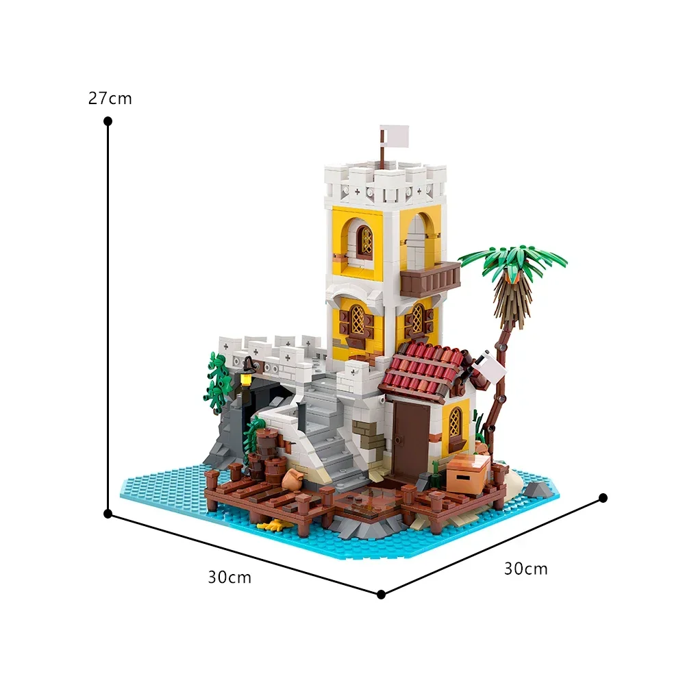 Imperial Outpost Remake Pirates Island Building Blocks MOC Eldorado Fortress Empire Soldier House Castle Architecture Model Toy