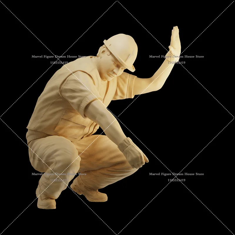 Miniatur-Szenenzubehör im Maßstab 1:64, weißes Modell, unbezahlter Reifen, Mechaniker, Sprühmaler, Installationsarbeiter, Mini-Actionfigur