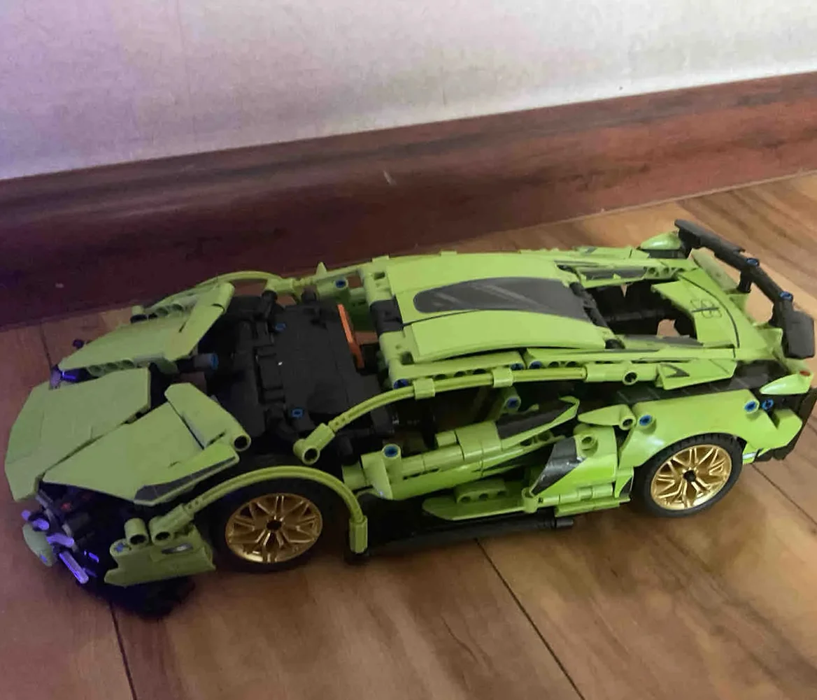 Coche deportivo de carreras técnico, modelo de bloques de construcción de ciudad, vehículo de velocidad mecánica, supercoche, rompecabezas de ladrillos, juguetes, regalo para niños y adultos, 1280 Uds.