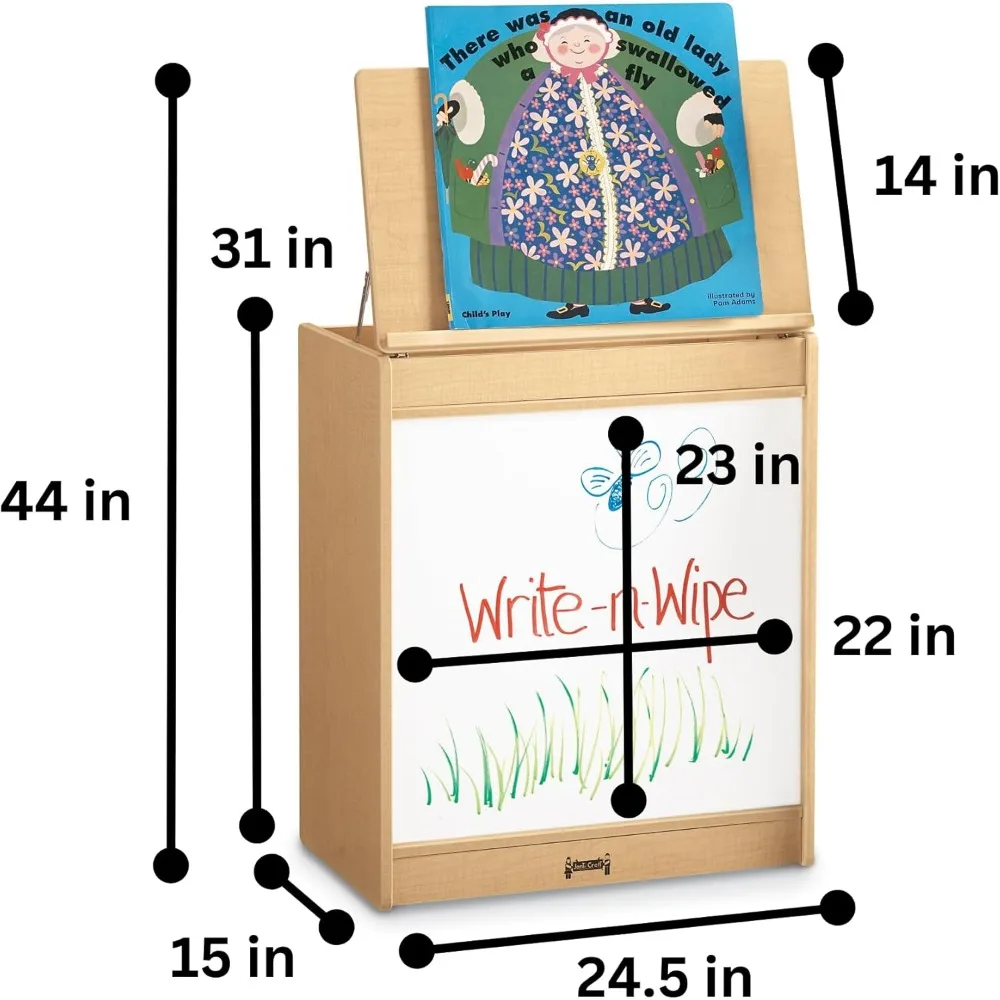 حامل لوح كتابة كبير قابل للمسح من جونتي كرافت