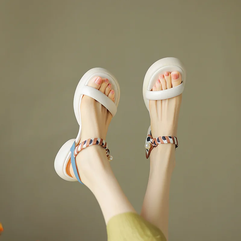 

Platform Sandals The New Summer Soft Bottom Increase Sandals Color MatchingFashion Clothing Pair with Women Shoes Platform Shoes