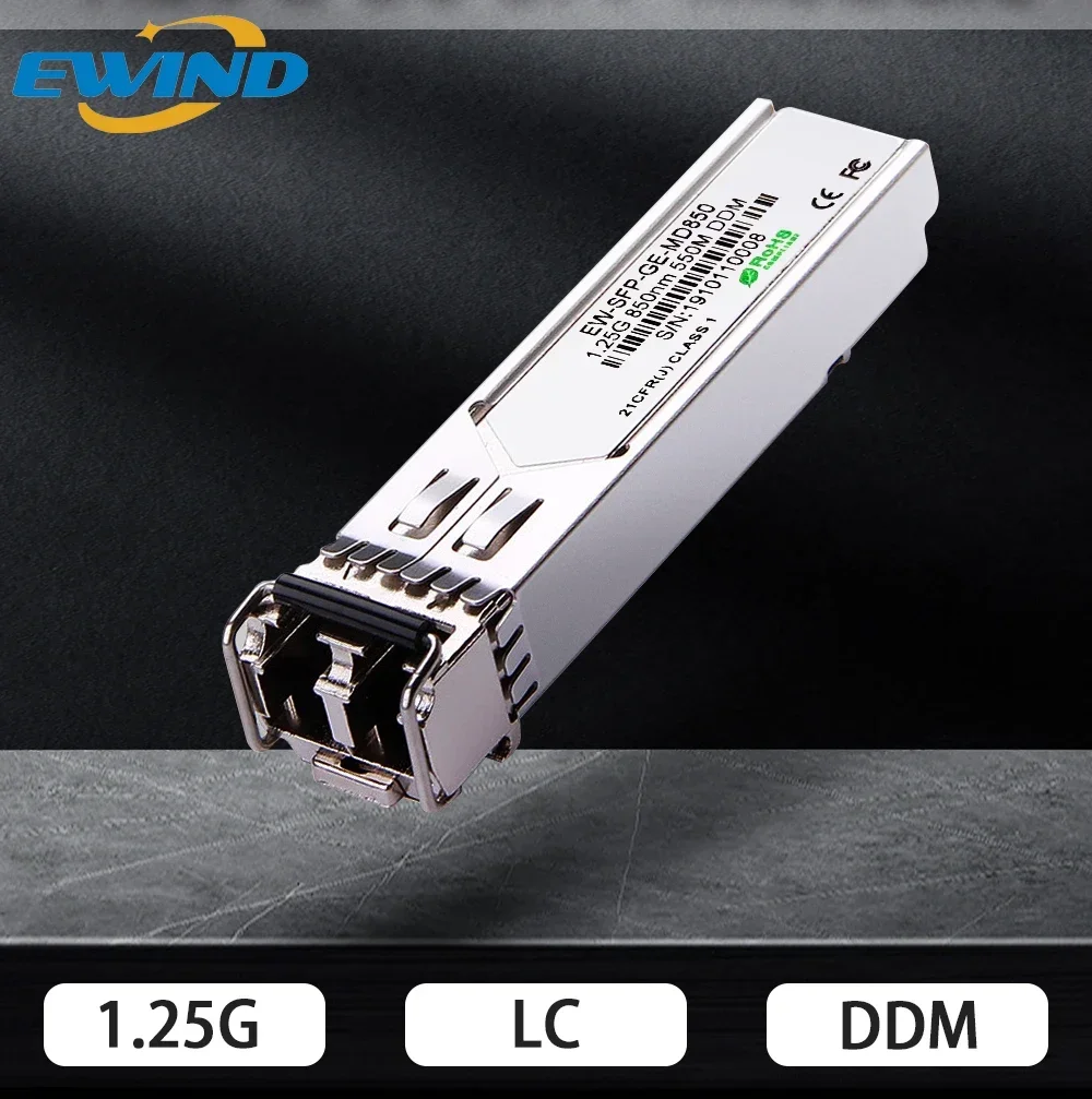 

1GB SFP Optical Transceiver 550m 850nm SFP Transceiver Module Gigabit Multimode Duplex DDM Fiber LC Compatible for CISCO Switch