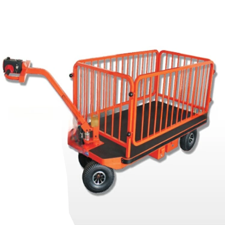 

Electric lift flatbed truck, large countertop electric trolley, flatbed trolley