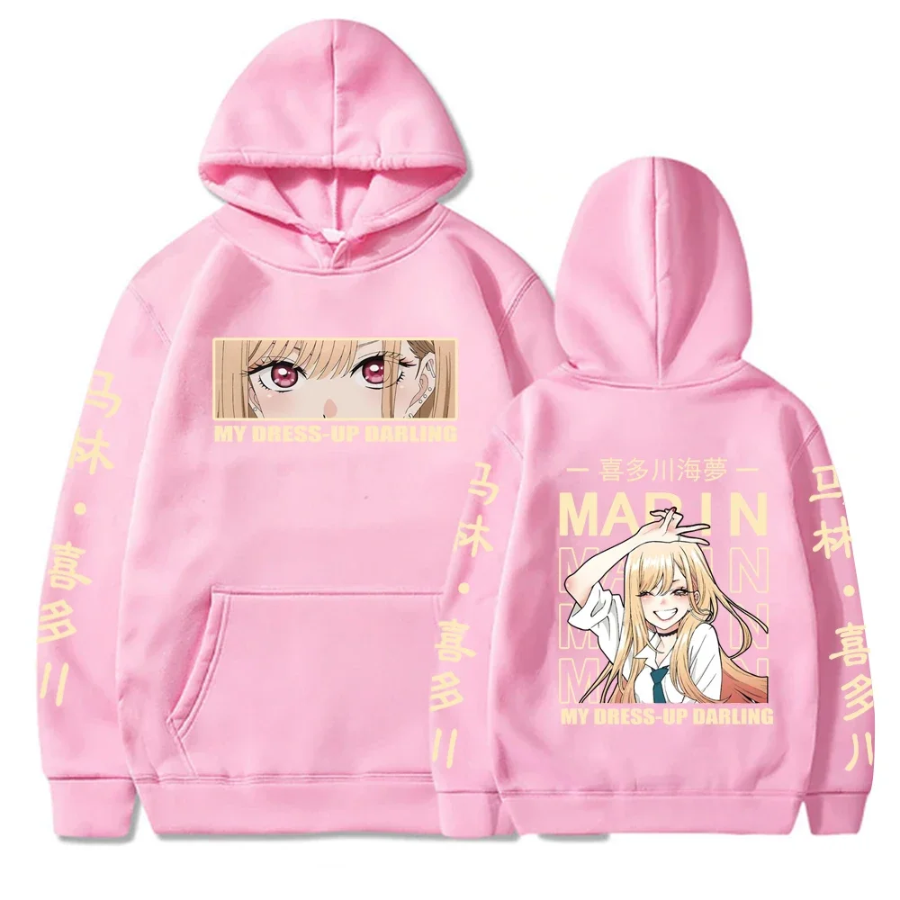 Anime meu vestido querido marin kitagawa bonito gráfico impresso com capuz das mulheres dos homens na moda hoodies harajuku unisex camisolas na moda