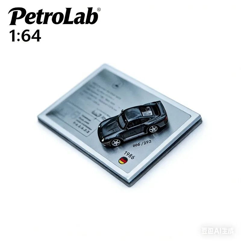 

PetroLab 1:64 959 Metal Graphite Gray Synthetic Resin Automobile Model, Boys' Toy, Adult Collection Decoration Item.