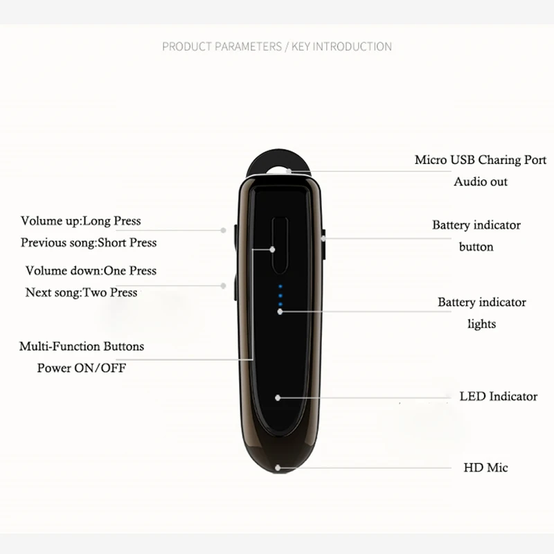 K23 Tws Fone Bluetooth Headphone Wireless Earphones Headfone Large Capacity Battery Business Earbuds with Microphone