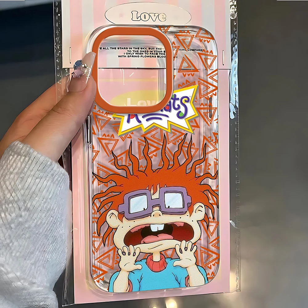 Cartoon Funny R-rugrats Phone Case For iPhone 16 15 14 13 12 11 Mini Pro Max X XR XSMax 7 8 Plus Transparent Soft TPU Back Cover