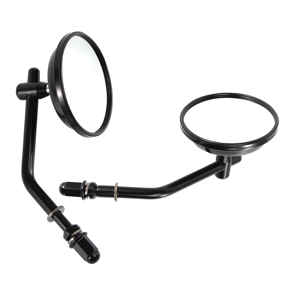 Round Motorcycle Rearview Handlebar Side Mirrors For Harley Softail Dyna Bobber Chopper Sportster XL1200 XL883 Tour Glide FLT