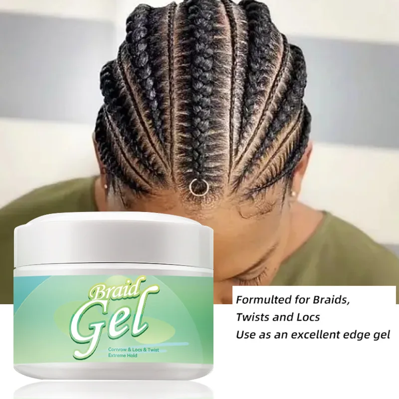 Braid Gel - Strong Hold Hair Braid Styling Wax | Moisturizing & Long-Lasting  | For Braiding Hair, Dreadlocks & Twist | Non-