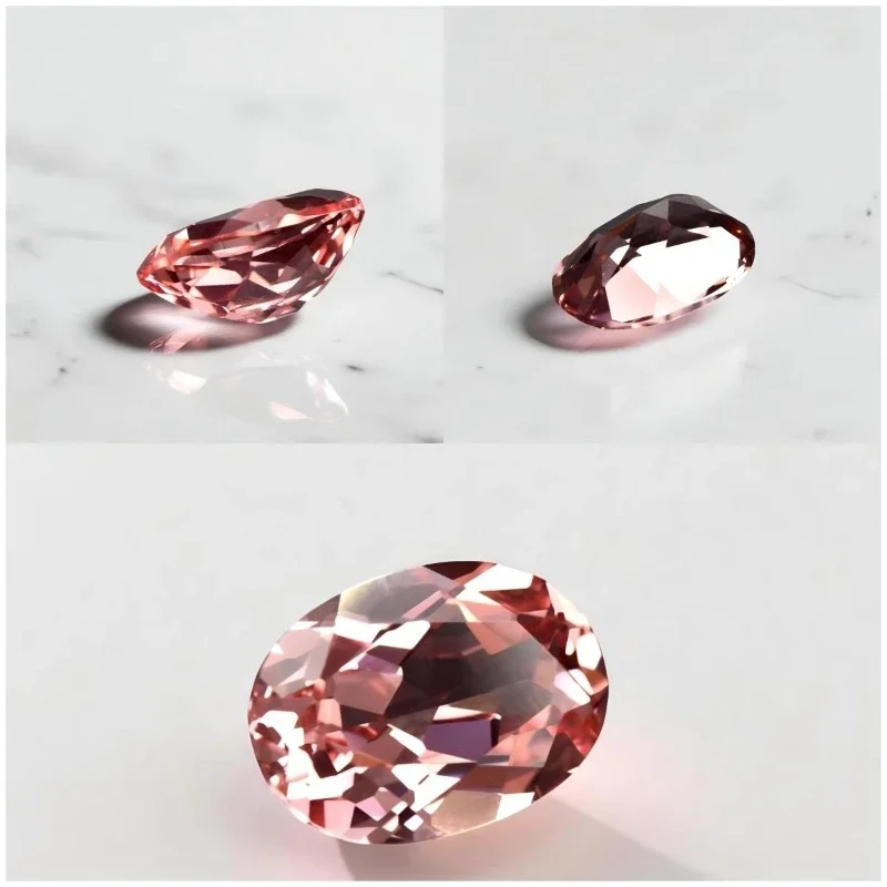 Lab Grown Padparadscha Red Lotus Color Oval Shape VVS1 for Advanced Charms Jewelry Making Materials with Certificate Wholesale 3