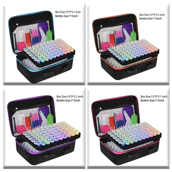 CHENISTORY 30/60/120 Grids Diamond Painting Tools Kits Diamond Paint Accessories Container Storage Bag Grids Box Pen