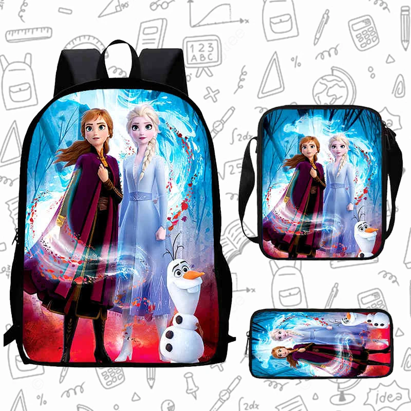 

Cartoon Fr-oz-en Child School Backpack With Shoulder Bags Pencil Bags For Kindergarten,Light Weight School Bags For Boys Girls