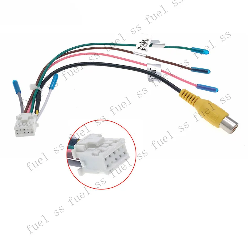 S+ 10 Pin Car RCA Rear View Camera Video Input Cable For Aftermarket Android Radio
