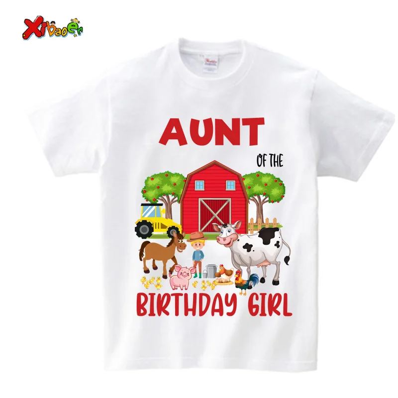 girls Birthday Family Matching Outfits Clothes Cow Birthday Girl Outfits Custom name Farm Shirt Kids Clothes Father Baby Outfits