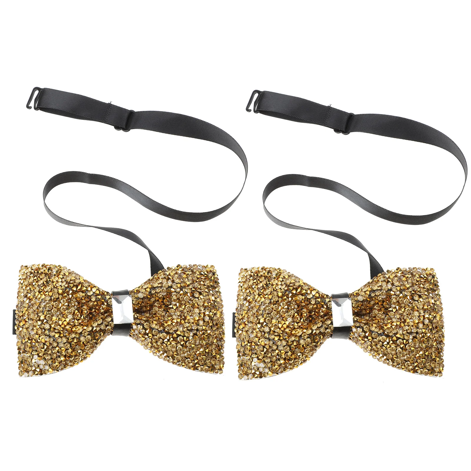 2 قطعة العلاقات حجر الراين للرجال الماس تلميح قبل تعادل ربطة القوس فيونكة قابل للتعديل كليب مأدبة حفل زفاف الحدث الرسمي كريستال ربطة القوس فيونكة