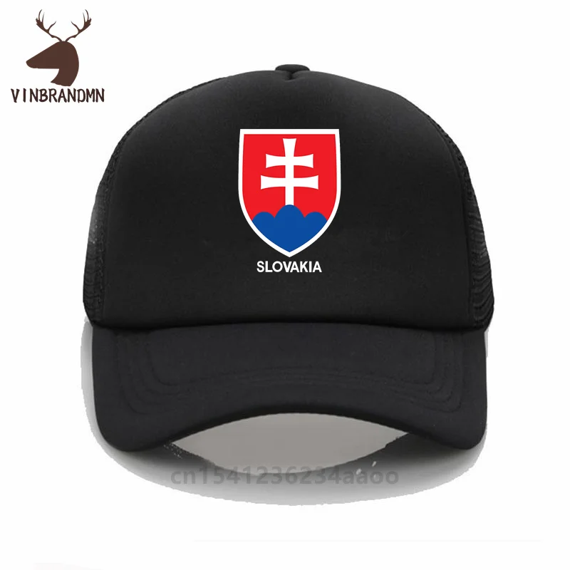 Slovakia National Emblem Retro Design Baseball Caps Summer Vintage Style Slovakia Flag Fashion Cool Bucket Hats Adjustable Caps