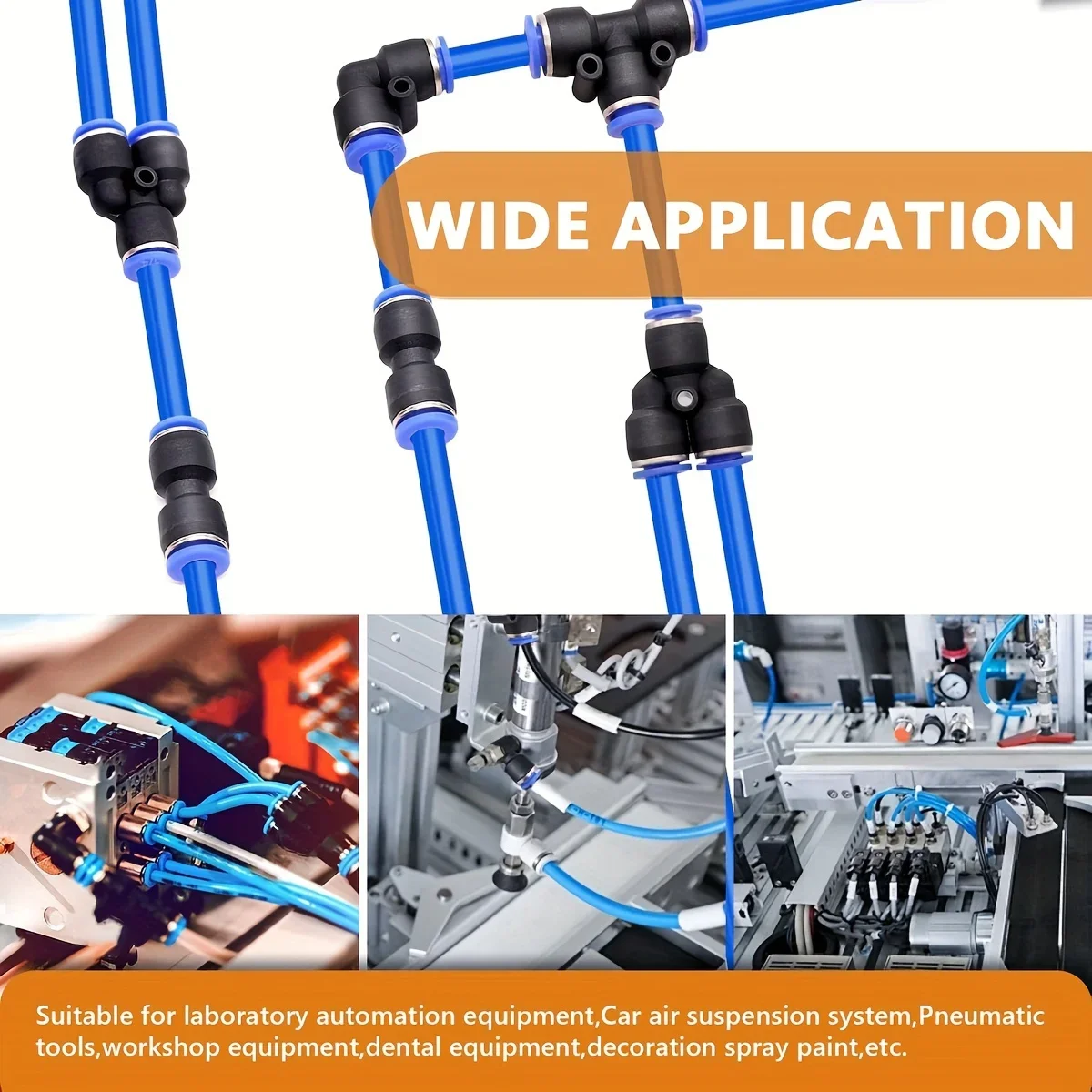 32PCS Pneumatic Fittings Kit 4mm 6mm 8mm 10mm Push to Connect Air Hose Connectors Straight Elbow Tee Y Splitter Quick Release T&I Online Store