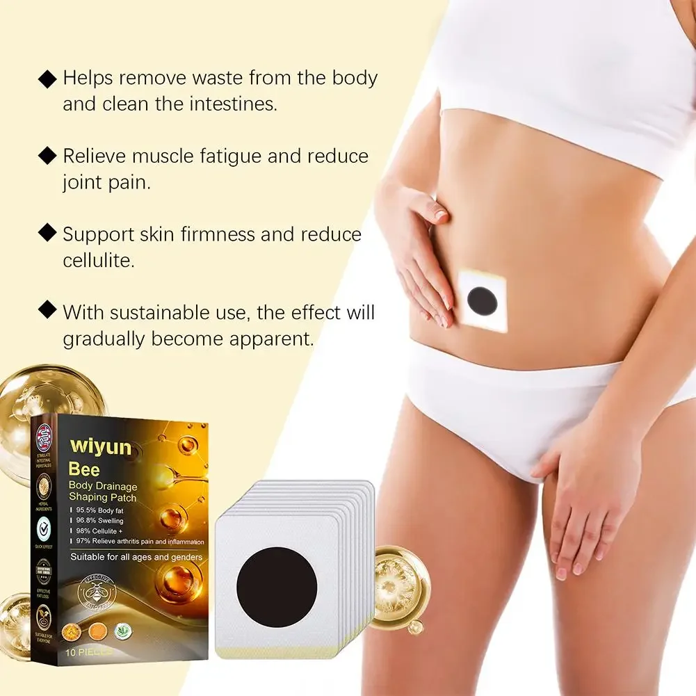 Body Shaping Patch Lymphatic Drainage Weight Loss Reduce Swelling Slimming for Men Women Body Shaping Для Похудения 10pcs/box