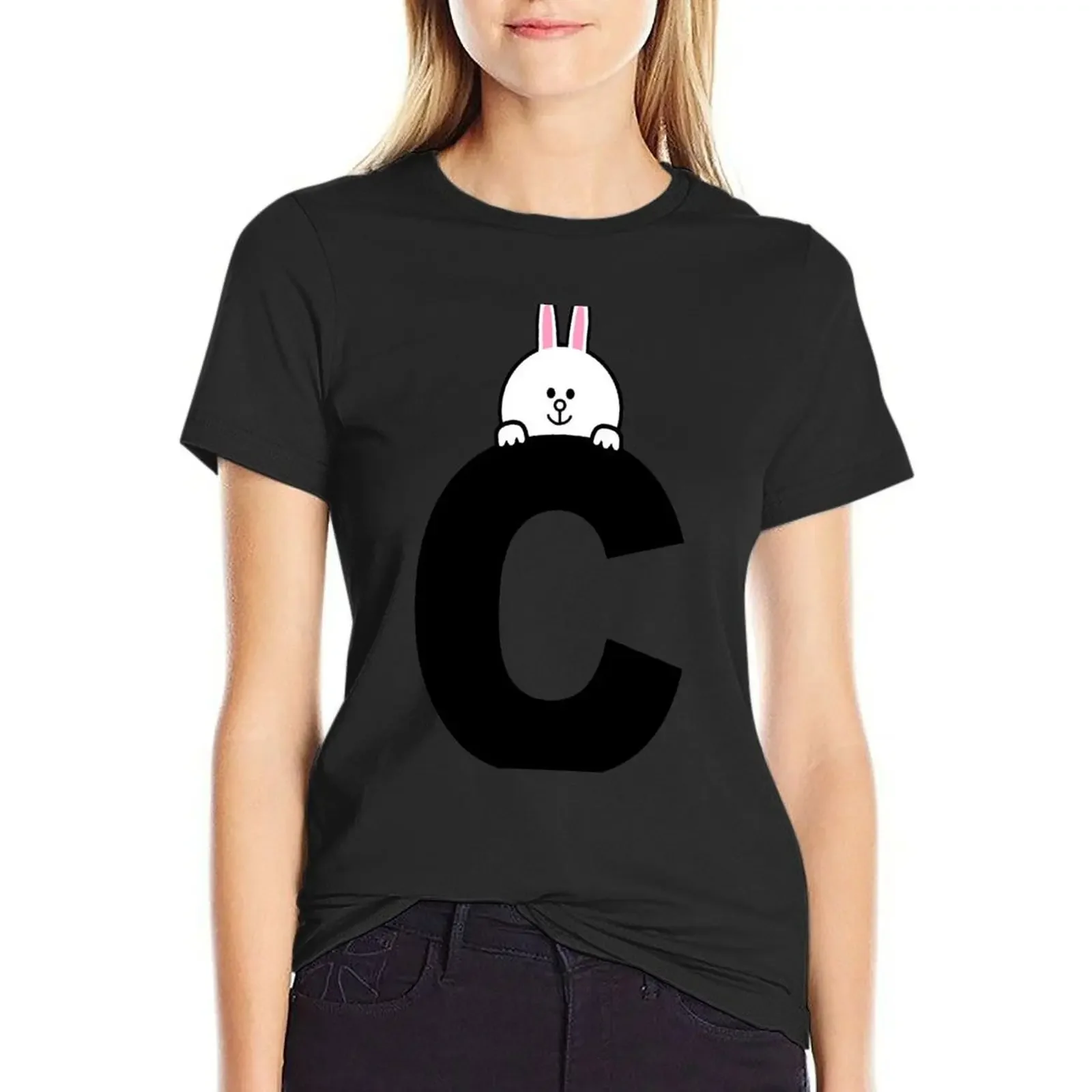 

C is for Cony T-Shirt plain animal prinfor animal print shirt for girls Aesthetic clothing t-shirt dress for Women plus size