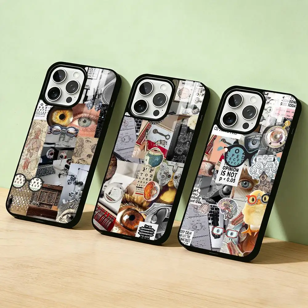 

AAA Medical Eye Vision Chart Phone Case Color Silver Shell For IPhone 17 16 15 14 13 12 11 Pro Max Plus