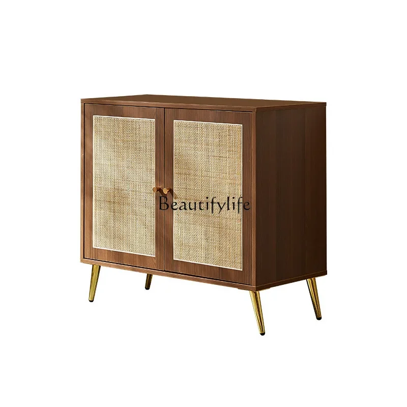 

LD33Nordic rattan shoe cabinet Japanese storage display simple modern plate entrance cabinet